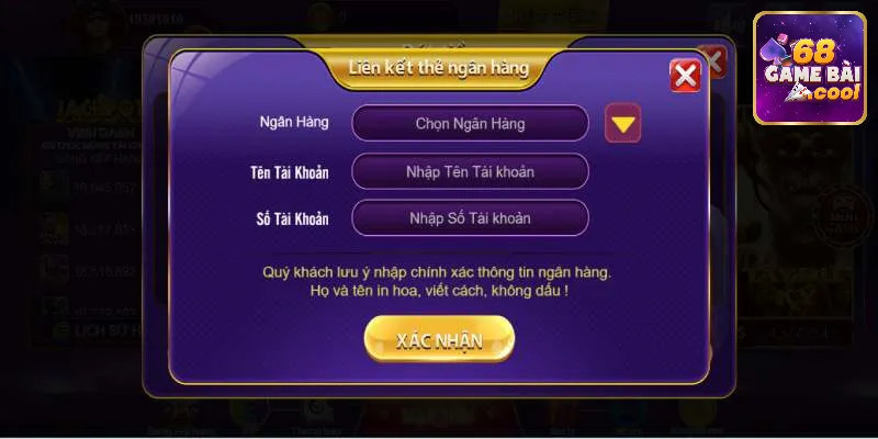 Điều kiện rút tiền tại cổng cược 68 game bài